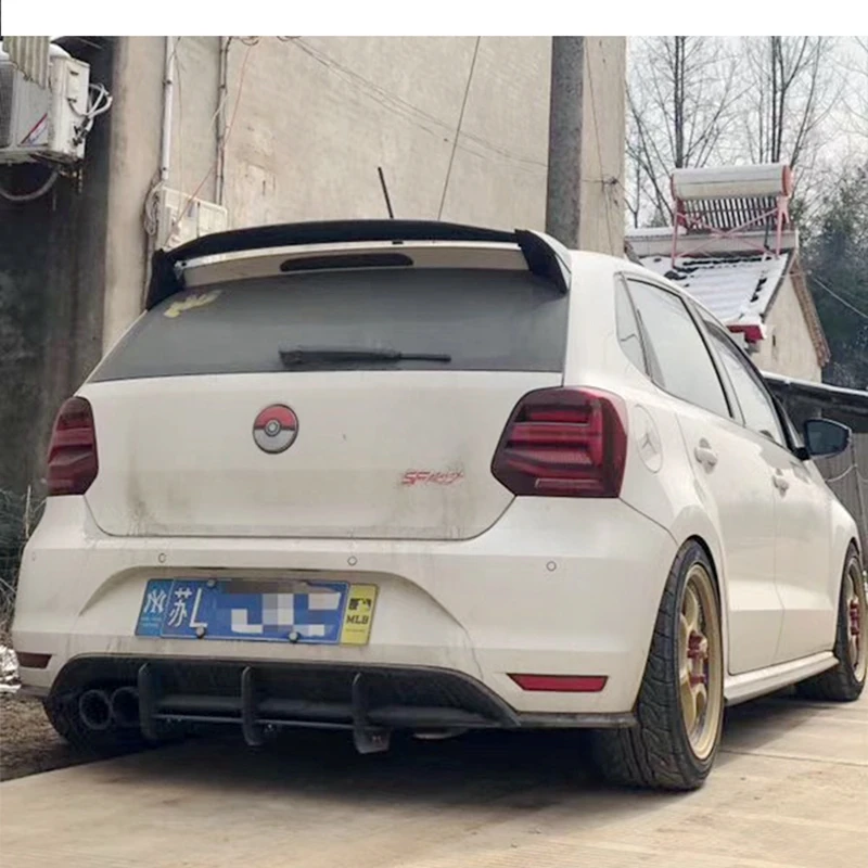 Для VW Polo надрезаемая подкладка, ABS Материал заднее крыло автомобиля праймер цвет VW polo задний спойлер для Volkswagen Polo спойлер 2011