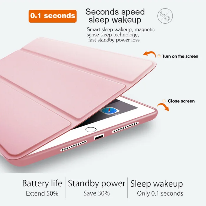 Shockproof Smart Case Soft Silica Gel Stand Slim Cover for iPad 10.2 7th Hi 888