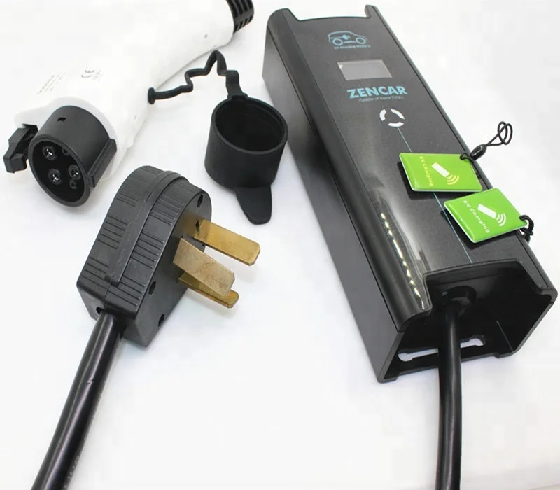 

J1772 plug zencar evse suit for Leaf 32A adjustable ev ac charger/charging cable mode 2