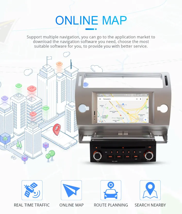 Sale LJHANG Android 9.0 Car Radio DVD Player For Citroen C4 Quatre Triumph 2004-2012 Multimedia Auto Stereo GPS WIFI IPS 8 Core USB 5