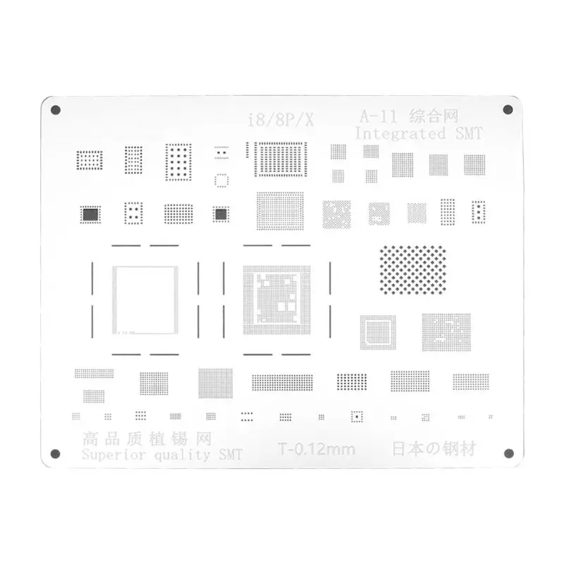 Стальной A11 IC чип BGA реболлинговый трафарет набор шаблон пайки для iPhone