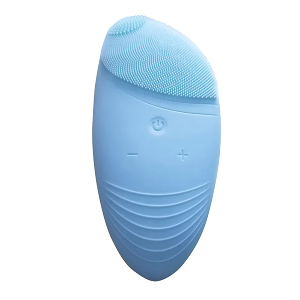 Красный USB Rechargeable Silicone Facial Cleansing Brush waterproof Sonic Pore Cleaner Massager Makeup Remover Face Washing Machine - Цвет: Красный