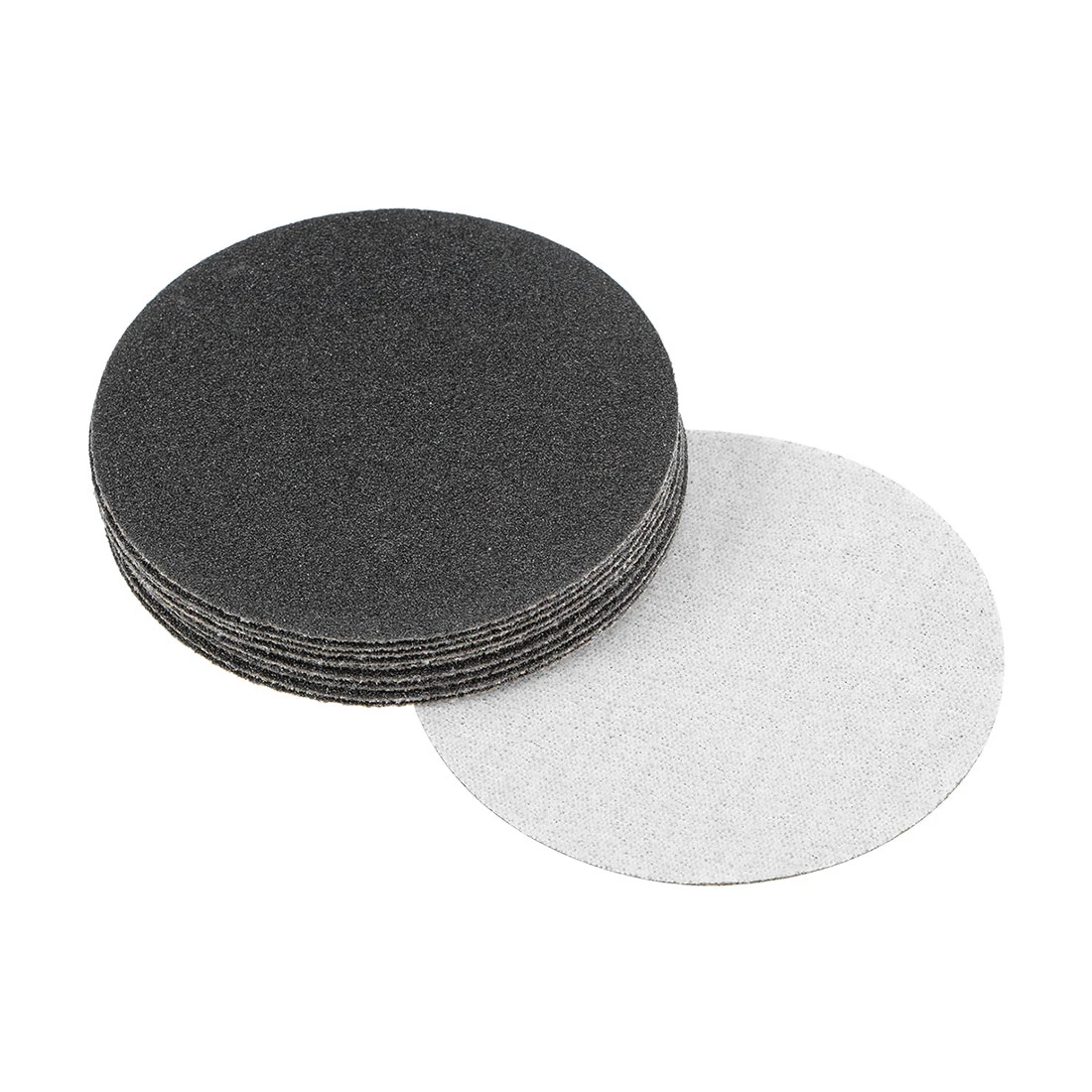 uxcell 10Pcs 5 Inch 8 Hole Hook and Loop Sanding Disc 5000 Grit Flocking Sandpaper Random Orbital Sander Paper Gray