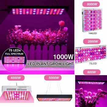 

600W LED Grow Light Hydroponic Full Spectrum Indoor Veg Flower Plants Flower Panel Growing Bloom Lamp Greenhouse Fill Lights