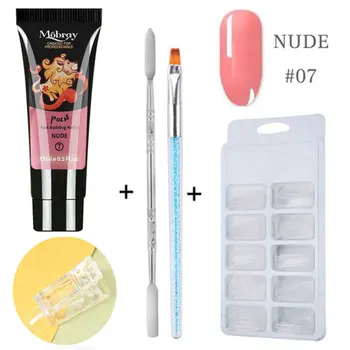 

Home Salon Polish Professional Varnish With Double End Pusher Poly Nail Gel Kit 15ml Art Extension Quick Building Manicure Tool