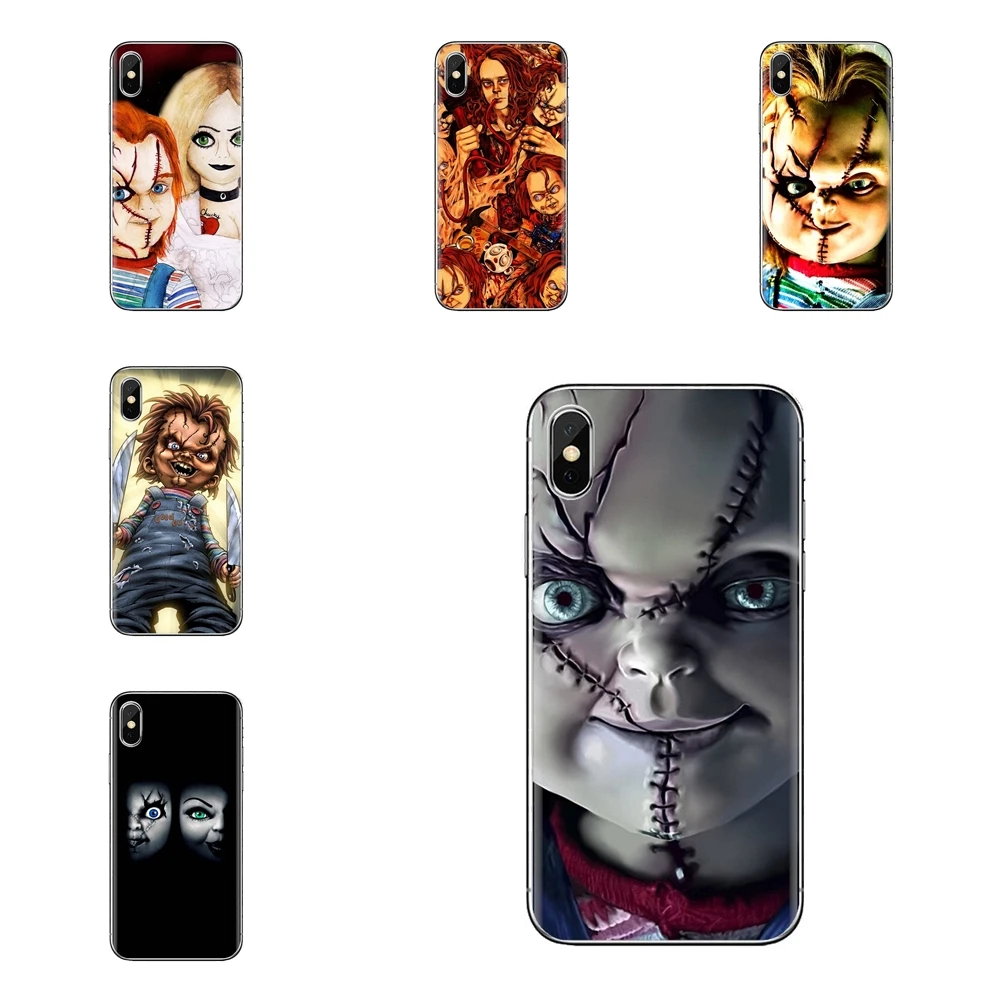 For iPhone XS Max XR X 4 4S 5 5S 5C SE 6 6S 7 8 Plus Samsung Galaxy J1 J3 J5 J7 A3 A5 Chucky Doll Transparent Soft Shell Covers |