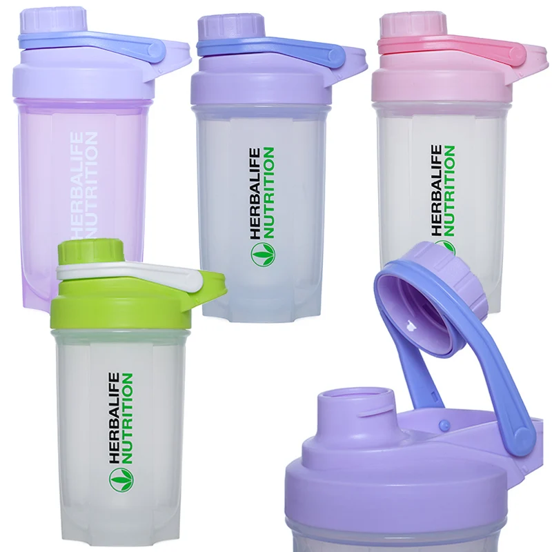 

4 Candy color 500ml NEW design Portable Herbalife Nutrition Sport Shake Bottle BPA-Free W/Wire Whisk