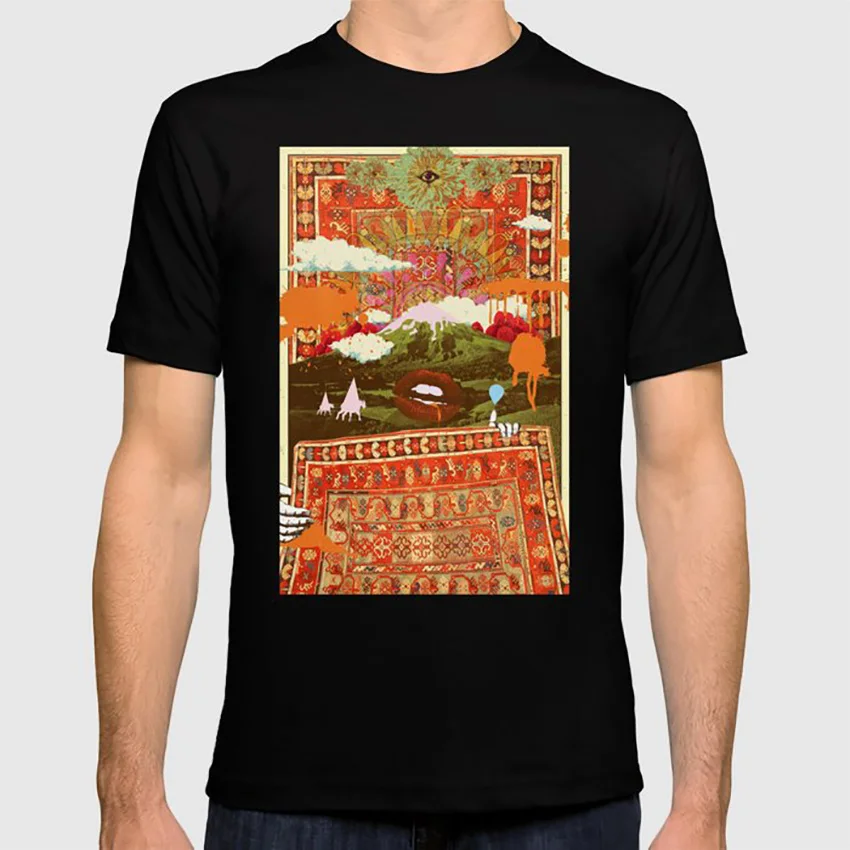 MORNING PSYCHEDELIA футболка пейзаж психоделическая psychedelia губы dali trippy 60s 1960s ковер горный