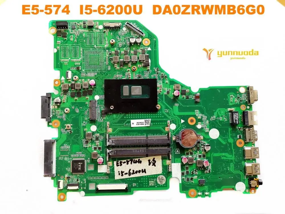 Для ACER E5-574 Материнская плата ноутбука E5-574 I5-6200U DA0ZRWMB6G0 испытанное хорошее