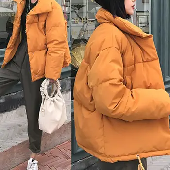 

Fashion Office Lady Metal Button Back Long Sleeve Puff Shoulder Blouse Shirt Top Chiffon Blouses Women 2019 Autumn Women coat