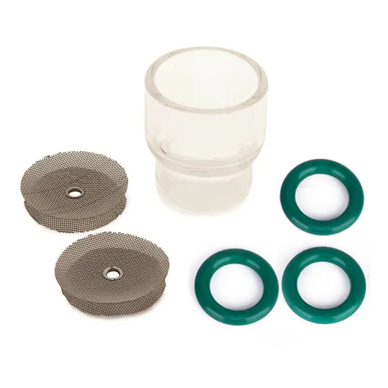 6x#12 стекло Pyrex Cup TIG сварочный фонарь газовые фильтры для объектива уплотнительные кольца комплект для WP-9/17