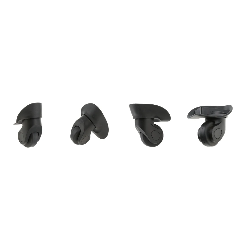 4 Pieces A20 Suitcase Luggage Mute Wheels Replacement Casters for Trolley Black - Easy Installation