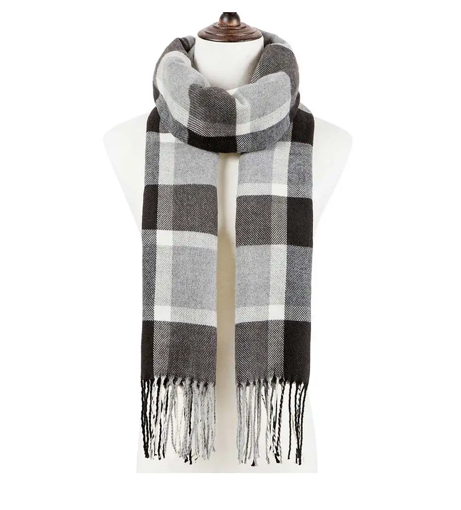 Evrfelan бренд роскошный женский шарф Классический плед Зимний шарф шали прямоугольник длинный размер зимние шарфы Дамская шаль с кисточками bufand
