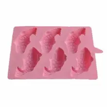 

6 Cavities Fish Shape Fondant Cake Silicone Mold Handmade Silicone Molds for Soap Cake Decorating Tools DIY Chocolate Mold