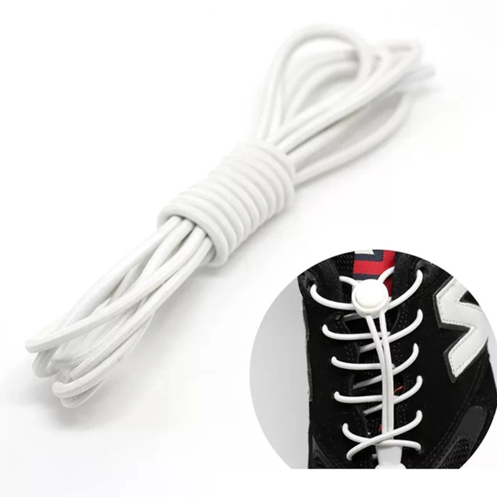 1 Pair Unisex Elastic Lock Shoelaces Running Jogging Trainer Reflective Sneakers Laces No Tie Shoe Laces Sports Shoelaces - Цвет: 1