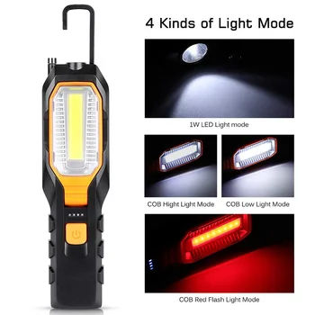 

8W COB XPE LED Work Light Flashlight AAA Handled Mini Flashlight Waterproof Magnetic Inspection Lamp W Telescopic Pick UP Tool
