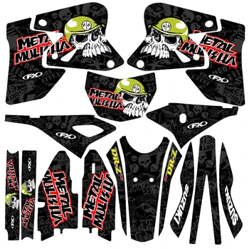 

New Full Graphics Decals Stickers Skull Custom Number Name 3M Matte Stickers Waterproof For Suzuki DRZ400SM