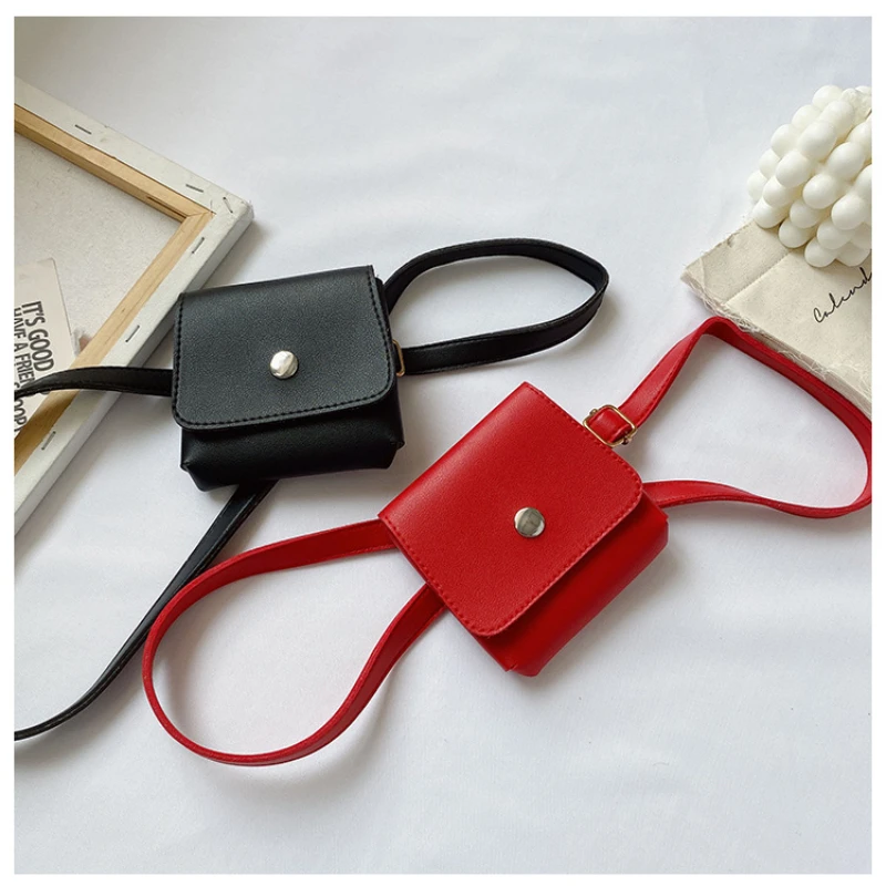 

Kid Mini Pillow Waist Bag Cute Child Belt Crossbody Bag Leather Fanny Pack Boy Girl Coin Purses Toddler Pures And Bags