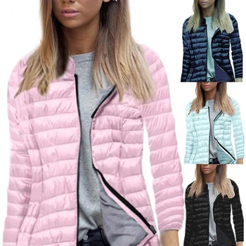 

Winter Fashion Women Down Coat Hooded Solid Color Zip Long Sleeve Down Jackets Warm Women's Down Jacket manteau femme hiver