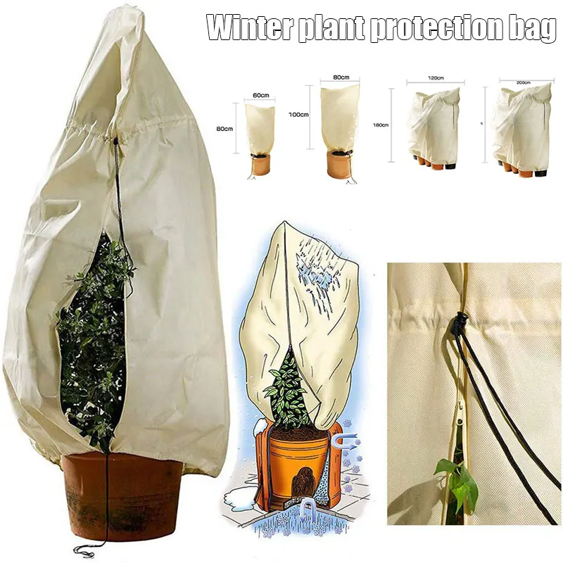 

Home Garden Plant Cover Winter Freeze Frost Protection Warm Cover Mini Tree Shrub Plant Protecting Bag For Yard Garden Plants