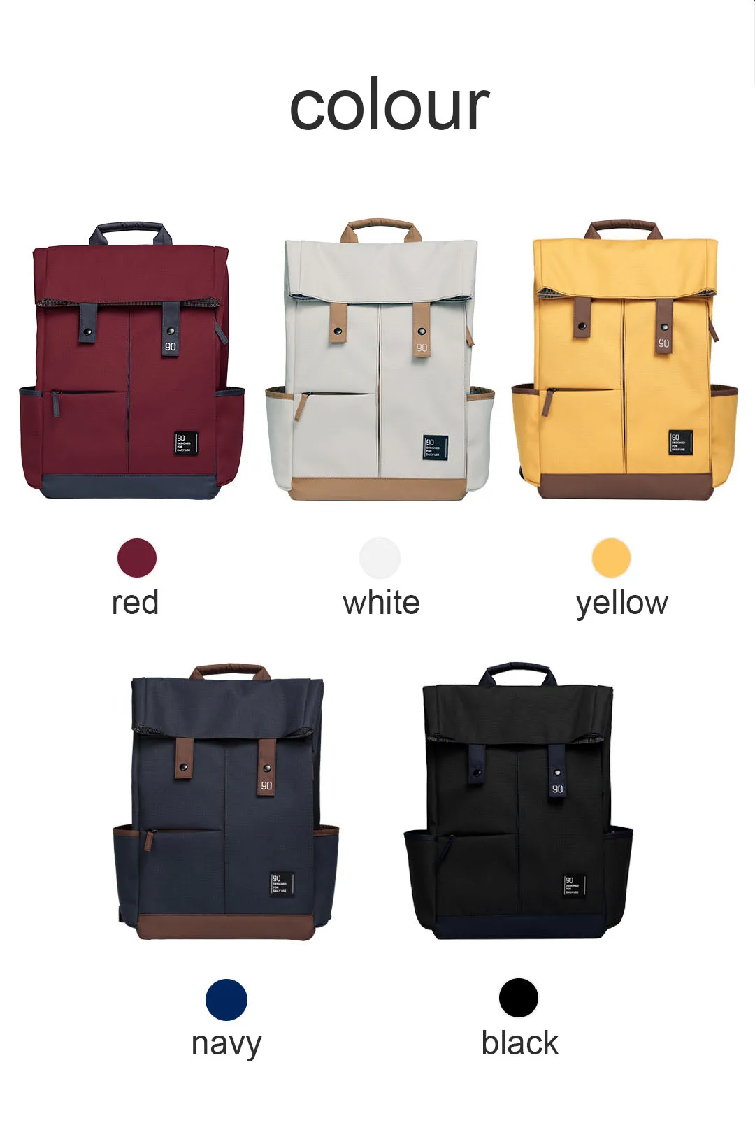 5 цветов Xiaomi 90fun рюкзак для отдыха Ipx4 водоотталкивающий большой емкости ранец 14/15. 6 дюймов сумка унисекс умные аксессуары
