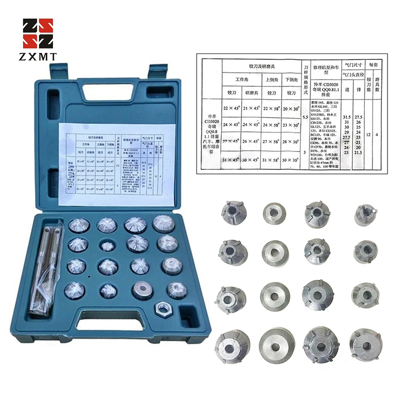 

ZXMT Valve Seat Reamer Motorcycle Vale Repair Displacement Cutter Tool Set for Honda Suzuki