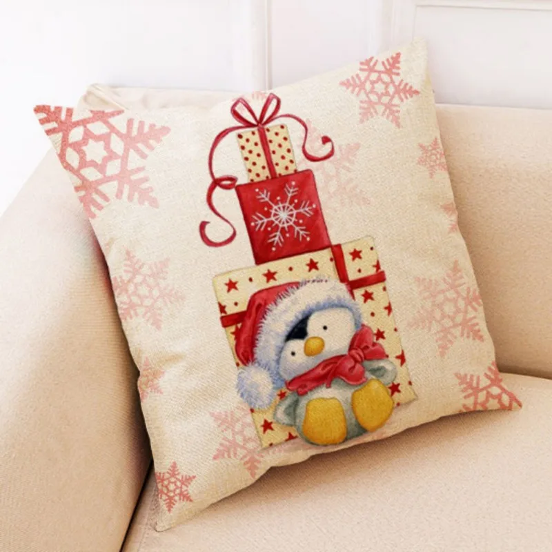 45x45 см,, новогодние и Рождественские декоративные Чехлы для подушек, рождественские вечерние Чехлы, Санта Клаус