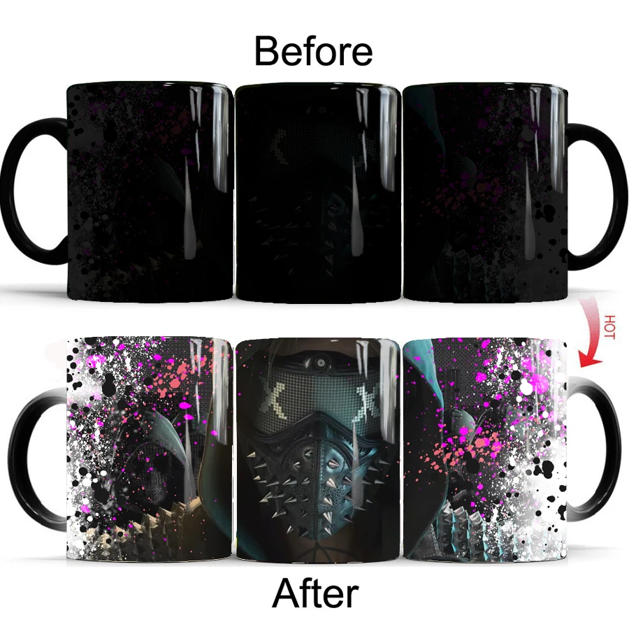 Video Spiel Uhr Hund kaffee Becher 11 unzen keramik kreative Farbe Geändert  magie Empfindliche Tassen|Tassen| - AliExpress
