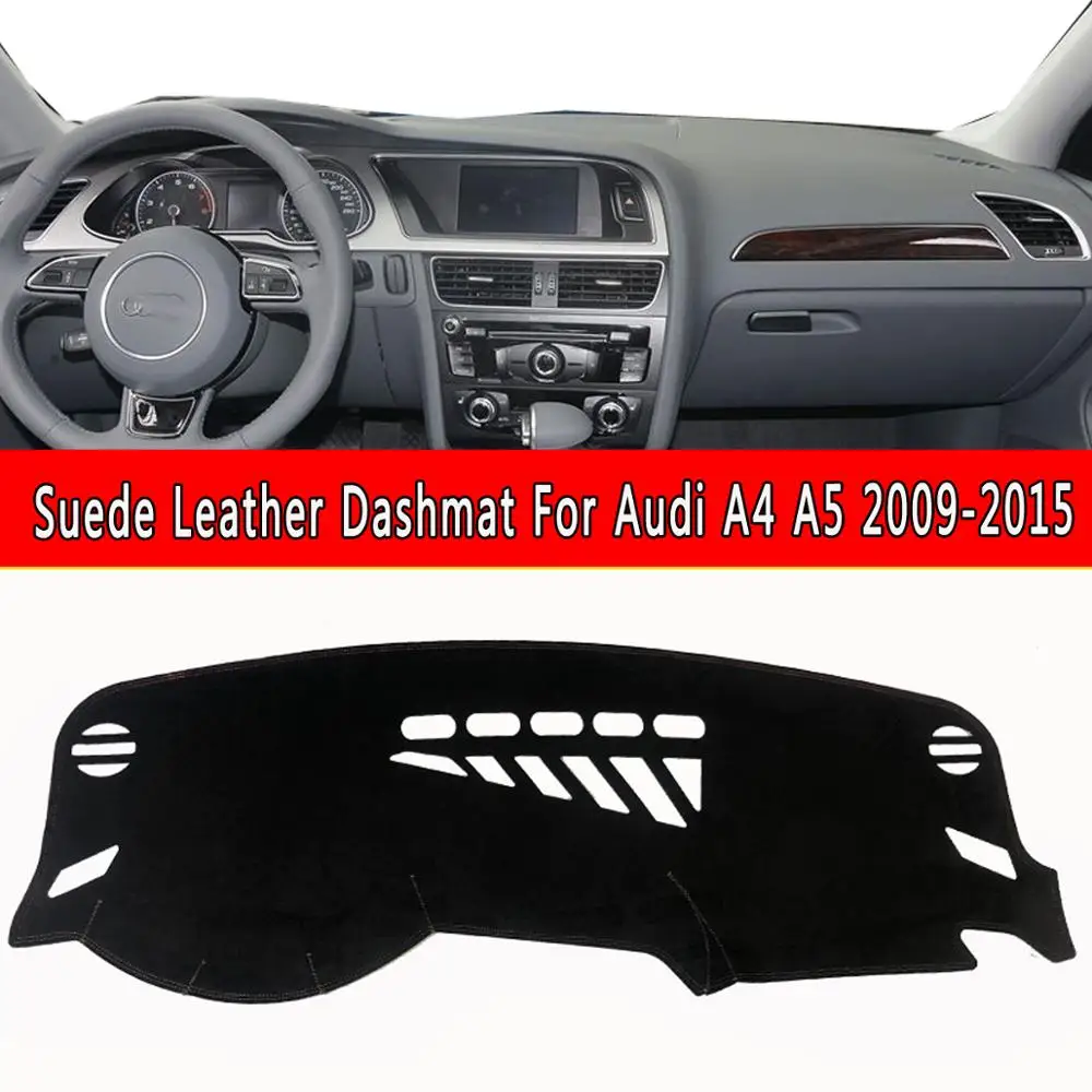 Для Audi a4 a5 b8 allroad quattro 2009 2010 2015 замшевый кожаный коврик для приборной панели