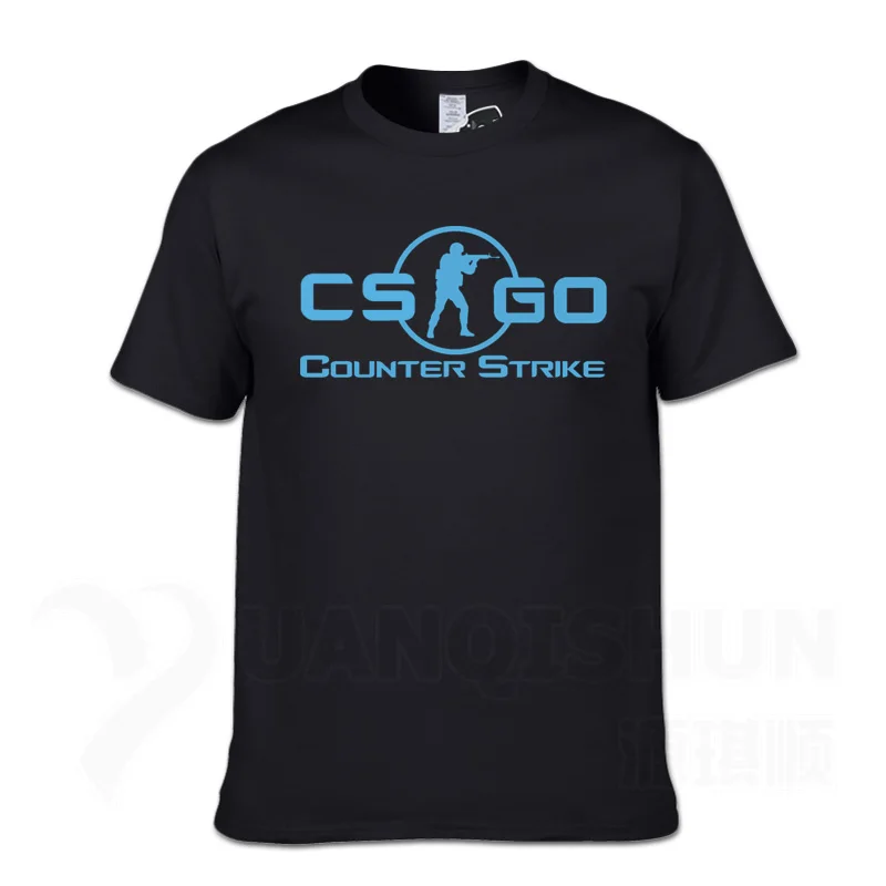 Black 4 YUANQISHUN, новинка, CS GO, футболка с принтом, Counter Strike, Global offency, CSGO, популярные игры, футболка, команда, на заказ, Мужская футболка из бутика - Цвет: Black 4
