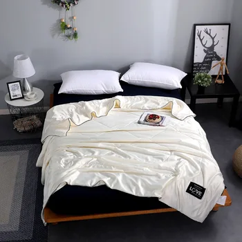 

Comforter Summer Blanket Quilt Duvet Washable Ice soft Silk Air Conditioning Comforter Quilt Blanket