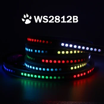 

Full Color WS2812B Smart Pixel control Led Strip 30/60/144leds/m Individually Addressable DC5V Waterproof/Non- waterproof 1m-5m