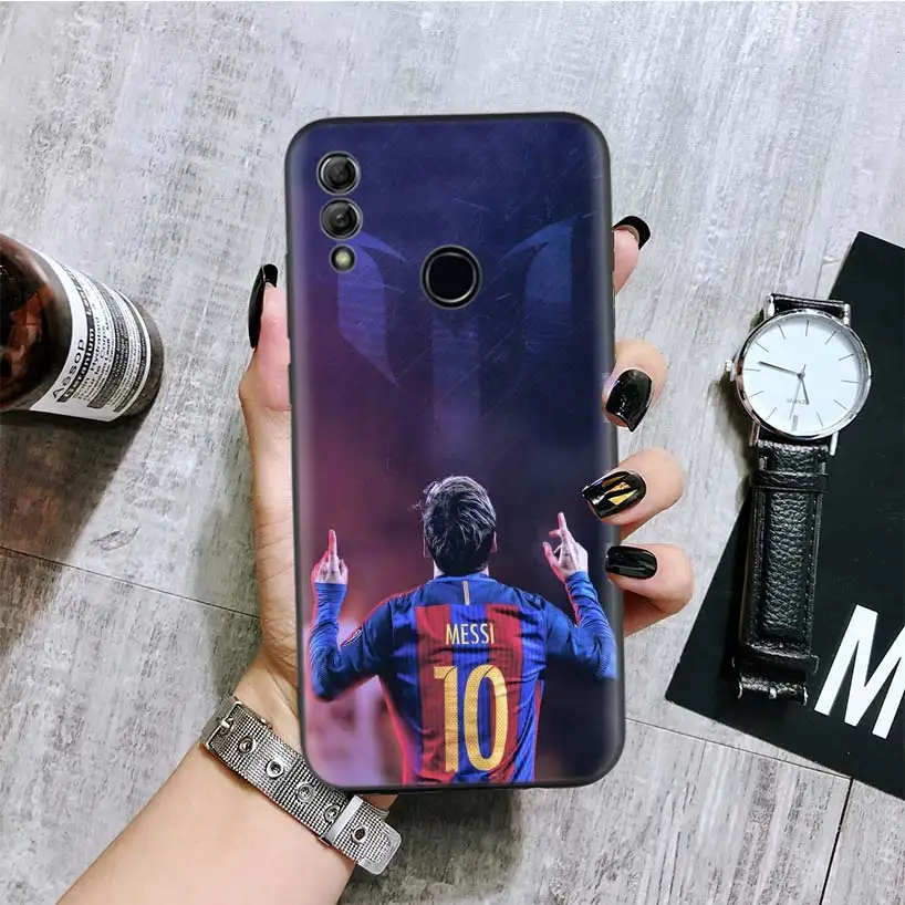 Lionel Messi Black Cover Phone Case for Huawei Y9 Y5 Y6 Y7 Honor 10 9 Lite 9X 8X 8S 8A 7S 7A 10i 20i V20 Coque Capa