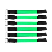 6 шт. светодиодный светящийся браслет на запястье для ночной деятельности, светоотражающие решетки, для бега, походов, вечерние сувениры