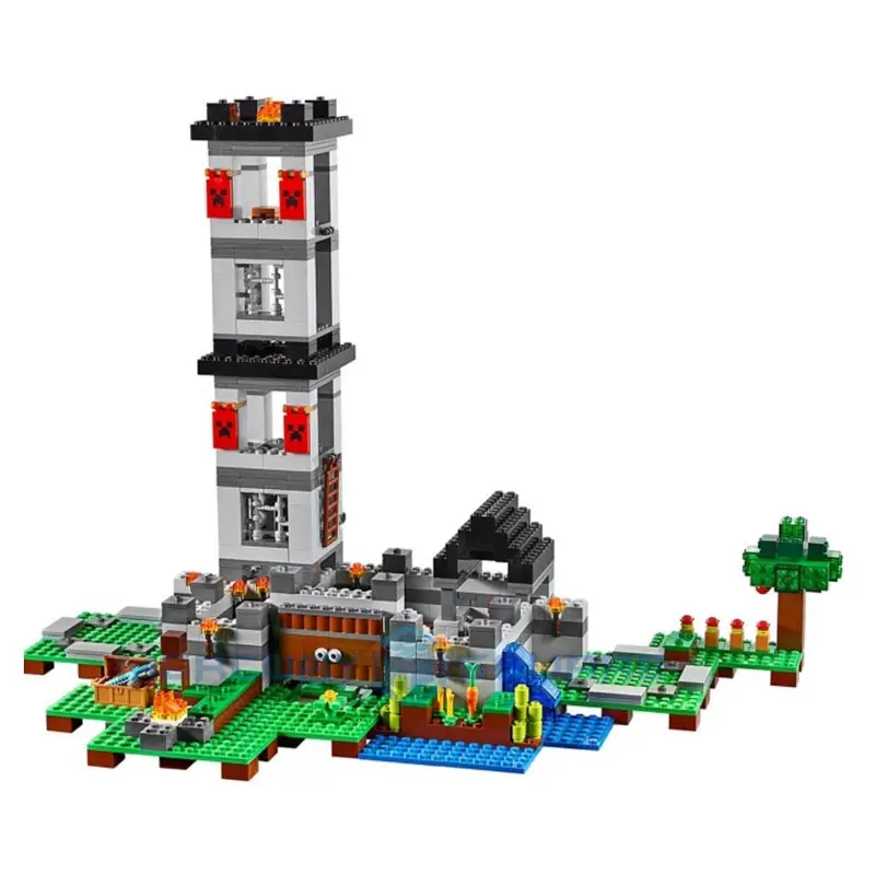 Fortress Building Blocks With Steve Action Figures Compatible My World Bricks Set Gifts Toys 21127 Fortress Building Blocks With Steve Action Figures Compatible My World Bricks Set Gifts Toys 21127