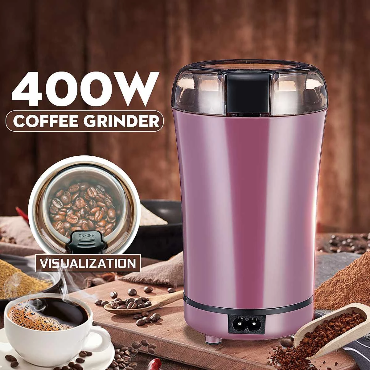 moulin a cafe electrique 400w expresso sel poivre haricots epices noix graines machine a moudre le crocus aliexpress