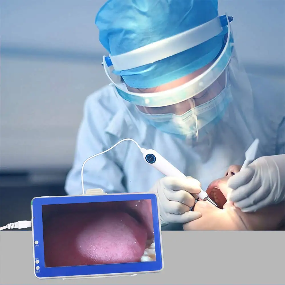 Цифровой Эндоскоп Otoscope 3 9 мм Ent Ушная камера с экраном 7 дюймов HD 6 светодиодных
