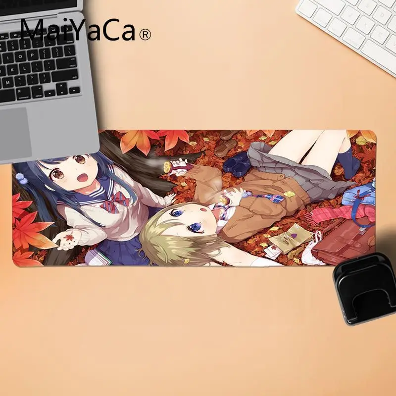 MaiYaCa дизайн аниме красивая девушка офисные мыши геймер мягкий коврик для мыши геймер скорость мыши розничная маленький резиновый коврик для мыши