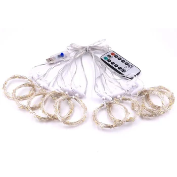 

DC 5V LED Strip Lights Curtain Light with Remote Control Fairy Lights Strings Home Decor 8 Molds LED string lamp