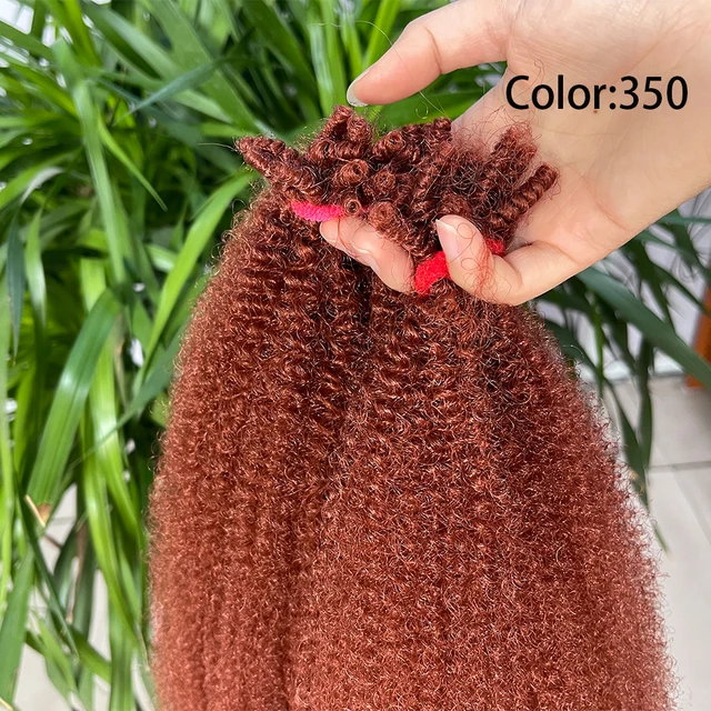 YunRong Kinky Marley Braiding Hair Springy Afro Twist Crochet Hair Bulk Extensions Faux Locs Marely Braid For African Women 350