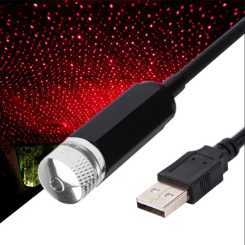 

LED StarLight DJ Music Sound Lamp Car Roof Star Night Light Projector Atmosphere Galaxy Lamp USB Decorative Lamp