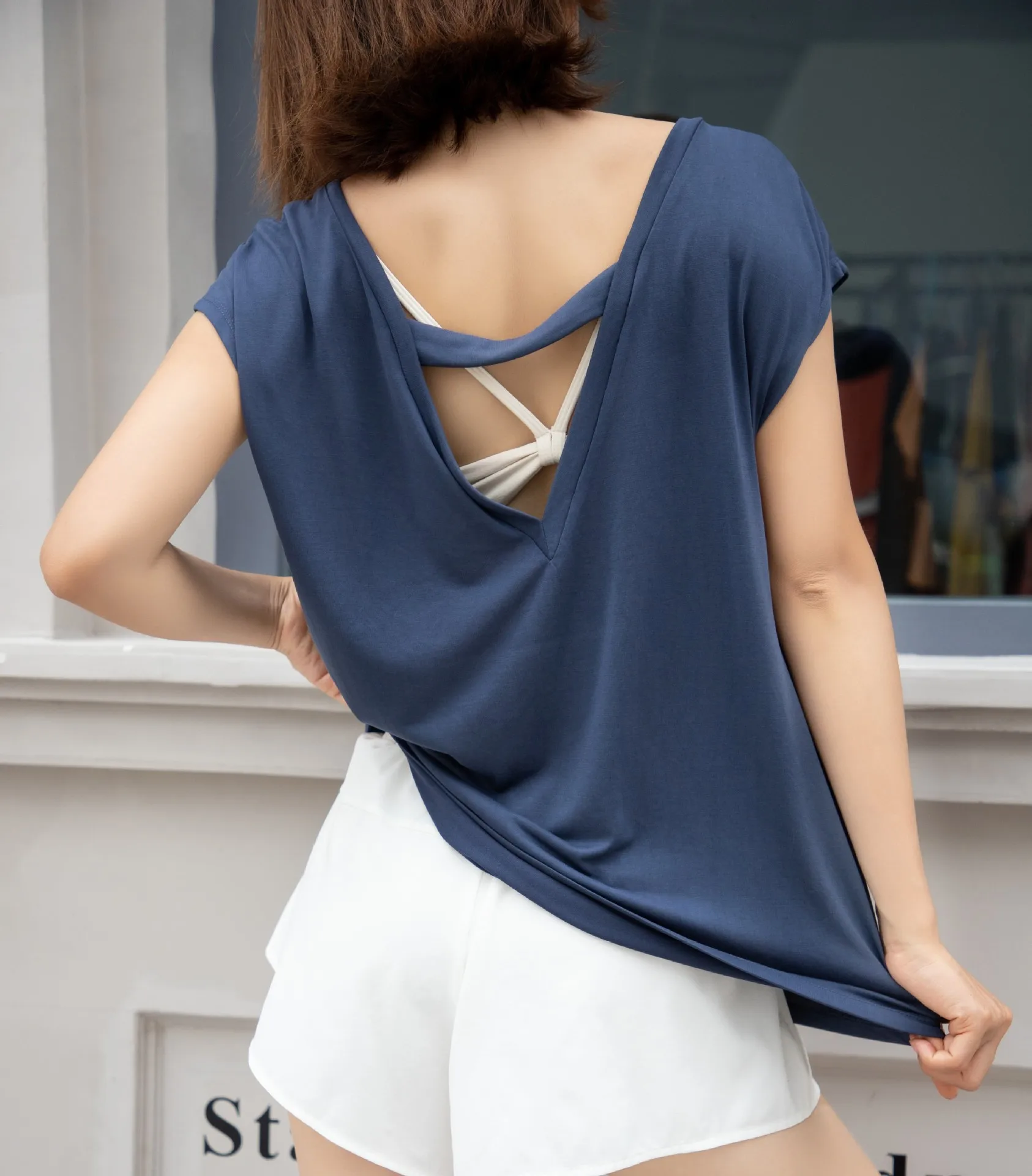 

2020 Summer New Style Yoga Clothes Women's Large Size Athletic T-shirt Loose-Fit Running Blouse Fitness Short-sleeved Shirt Thin