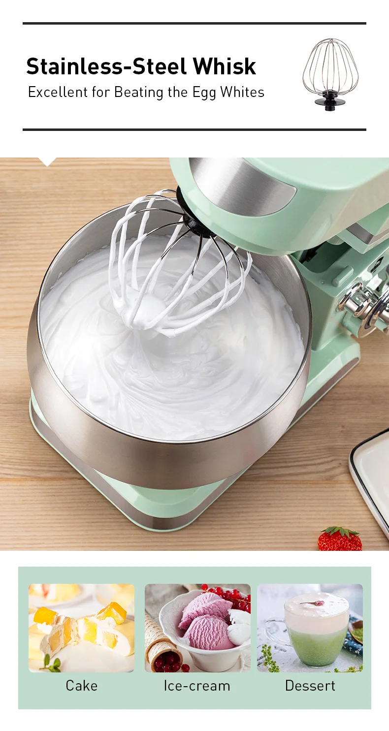 5L Household Flour Dough Mixing Kneading Machine Filling Pastry Blender  Whipping Cream Eggs Electric Beater Juicer for Business