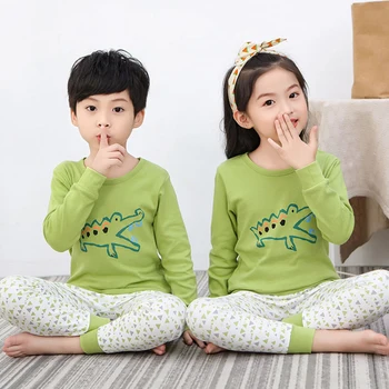 

Baby Boys Clothing Sets Cotton Pyjamas Kids Nightwear Winter Children's Pajamas Long Sleeve Girls Boy Sleepwear For 4 6 8 10 12Y