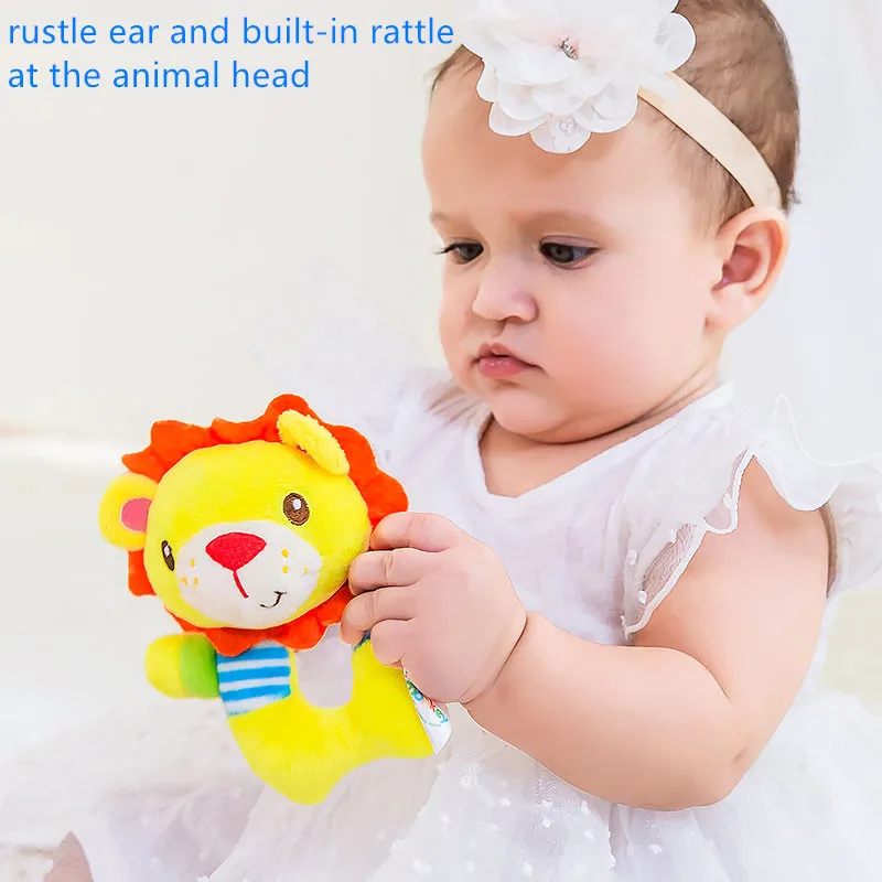 Baby Toys Baby Hand Grip Rod Toys Educational Toys For 0-12months Baby Infant Toddlers Developing Toys Animal Plush Rattles