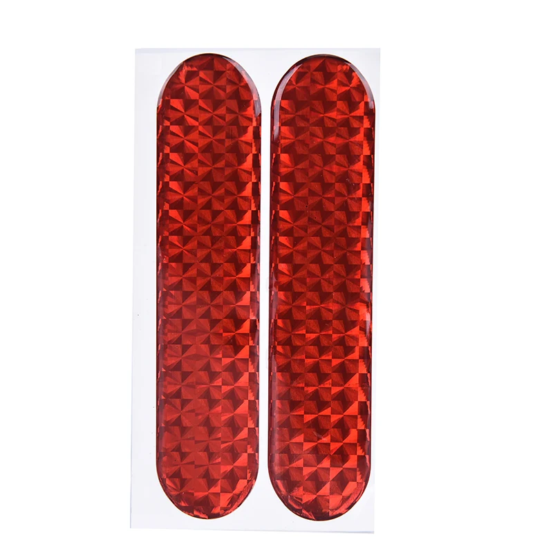 Red 2pcs Car Bike Door Reflective Sticker Warning Tape Car Bicycle Reflective Stickers Reflective Strips 4 Colors Safety Mark - Цвет: Red