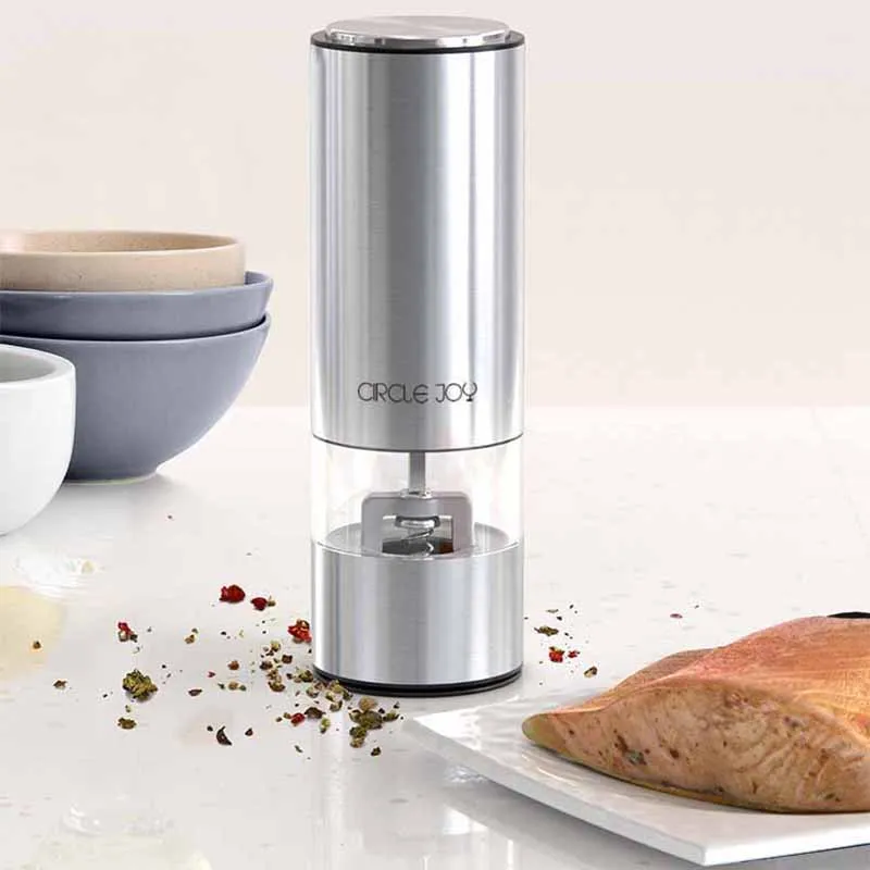 Circle Joy Electric Grinder Stainless Steel Automatic Mill Pepper