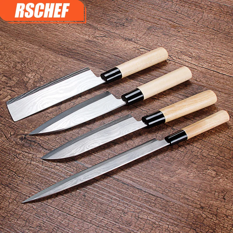 RSCHEF 1 Набор 4 шт. кухонный нож для обвалки японские острые ножи из нержавеющей