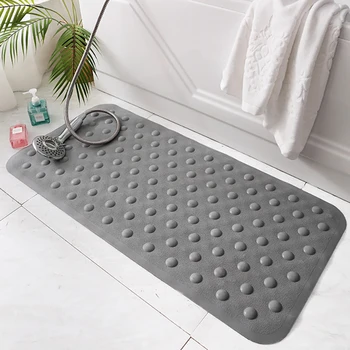 

40*70cm/55*55cm/50*100cm Bathroom Door Mat Solid Color Floor Mats Rubber Material Anti-slip Anti-mildew Massage Particles Carpet
