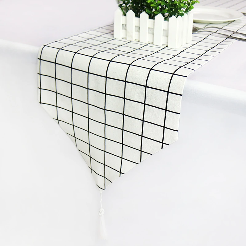 

Table Runner Cloth Cover Table Cloth Wedding Decoration Striped Linen Table Runners Modern Christmas Tablecloth Accessorie